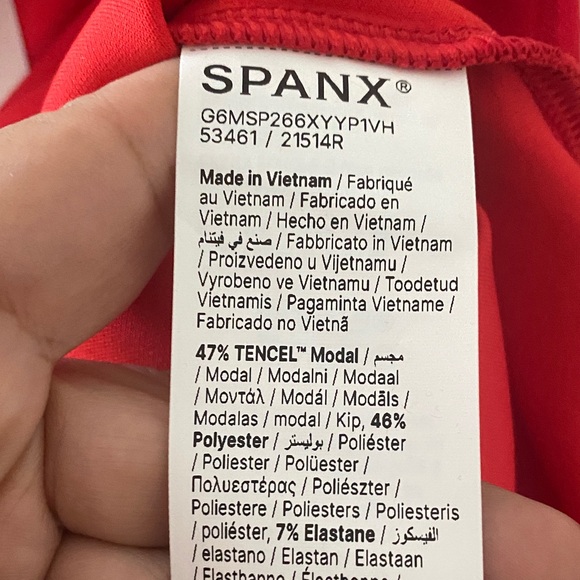 SPANX Vibrant Red Sleeveless Shift Dress Air Essential Size Large NWT! - Picture 8 of 9